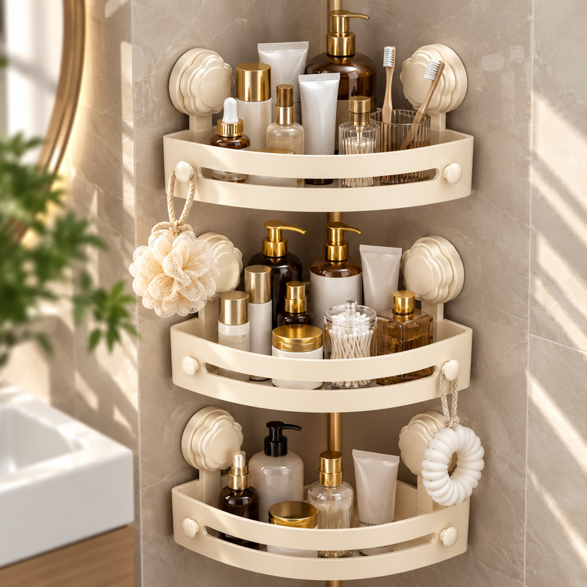 TwistLock Shelf™ | Siistimpi suihku ilman ruuveja tai poraa