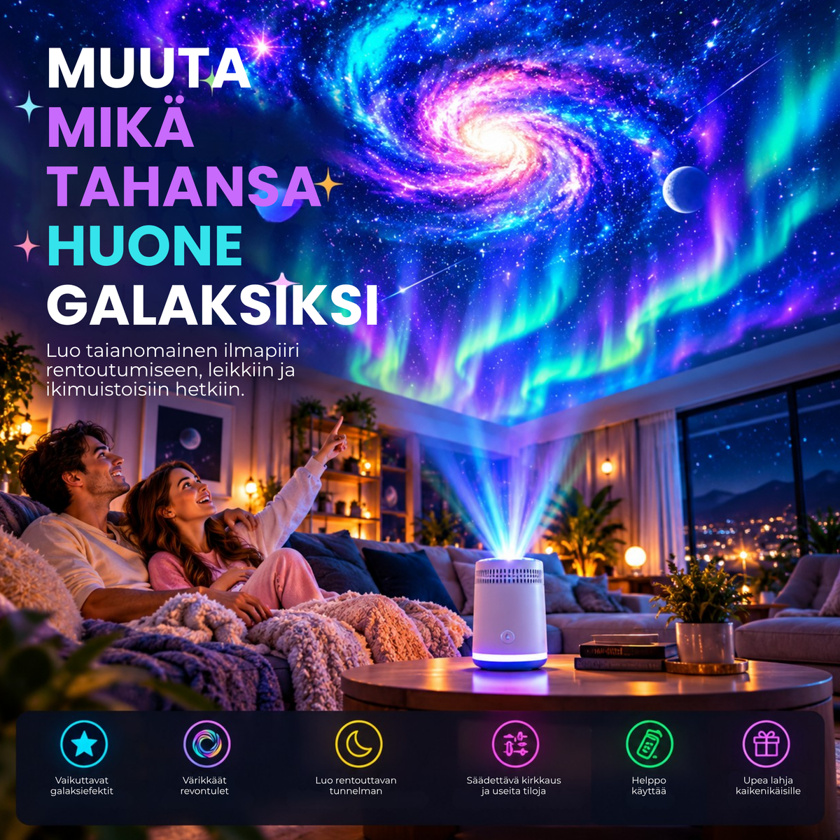 Celestia™ | Tee tavallisesta huoneesta tähtitaivas