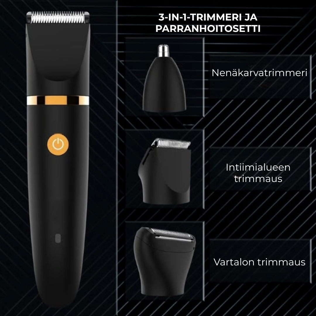 GroomMate™ | Vedenkestävä 3-in-1-trimmeri koko vartalolle