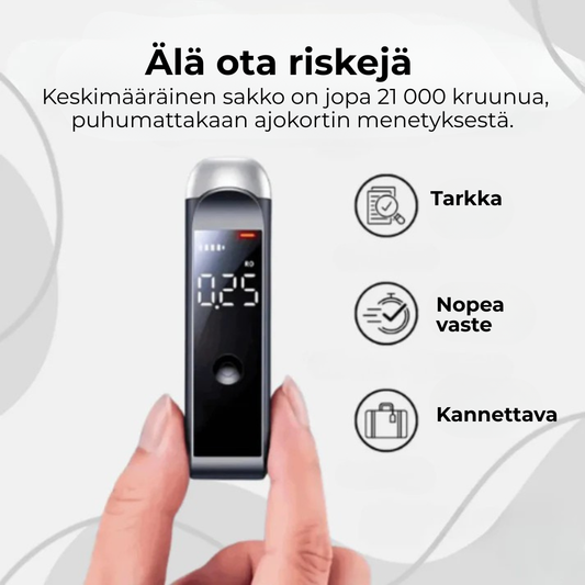 BlowSafe™ |Tiedä promillesi varmasti ennen kuin ajat