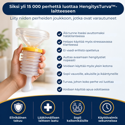 HengitysTurva™ | Hjälpmedel vid kvävning