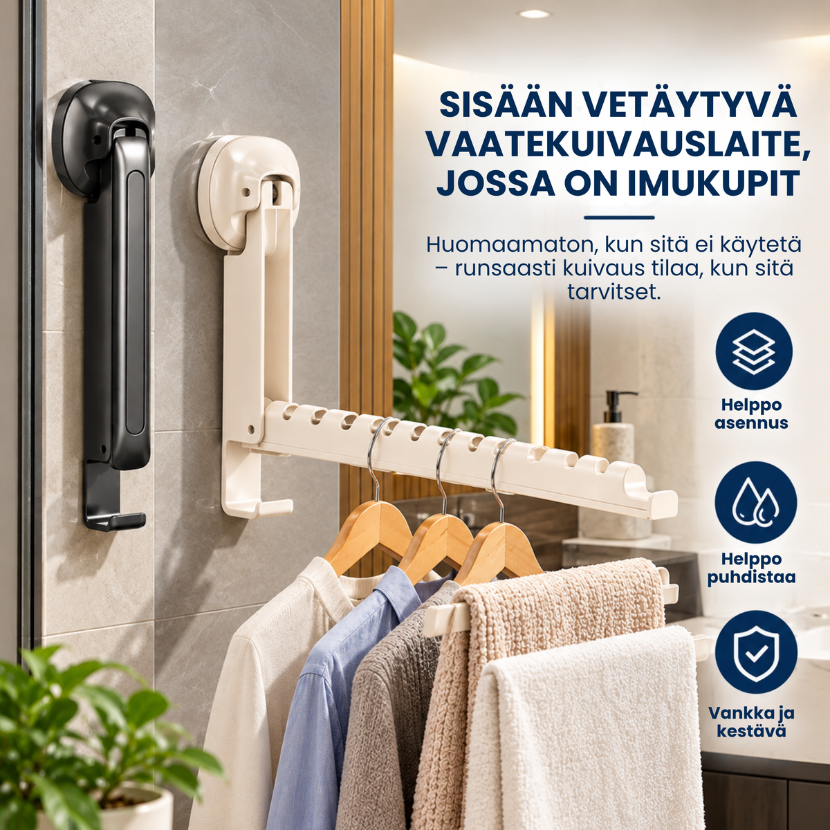 Taitio™ | Lisää kuivaustilaa vähemmällä lattiatilalla