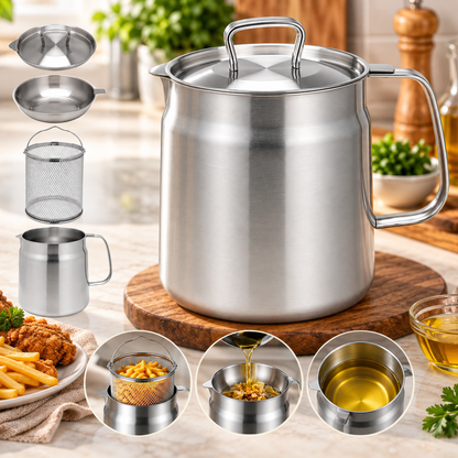 OilPot™ | Kaikki paistoöljyn käsittelyyn yhdessä astiassa