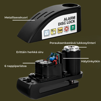 MotoGuard™ Hälytyslukko | Välitön turvallisuus ja tehokas pelote