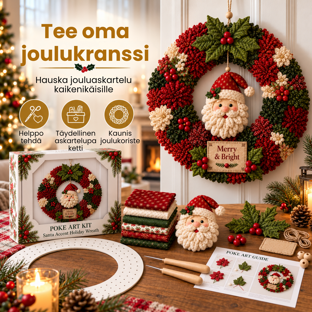 JouluPisto | Tee oma joulukranssi – kaikki tarvittava yhdessä pakkauksessa