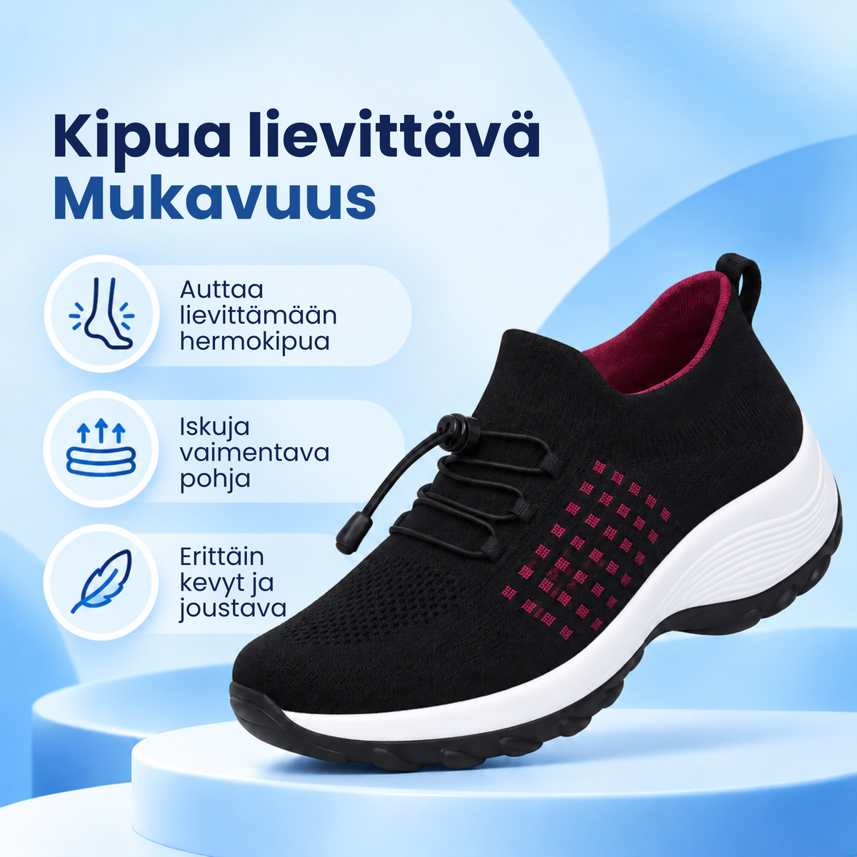 AvaraAskel™ | Pehmeä vaimennus ja mukavuutta jokaiseen askeleeseen