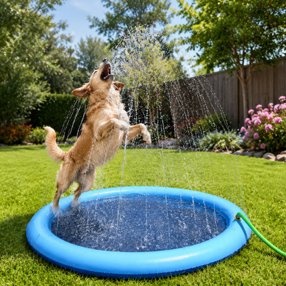 SplashPlay™ | Pidä koirasi viileänä kuumina kesäpäivinä – ilman suurta uima-allasta tai sotkua.