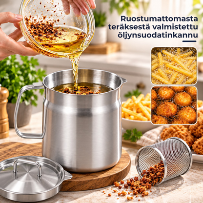 OilPot™ | Kaikki paistoöljyn käsittelyyn yhdessä astiassa