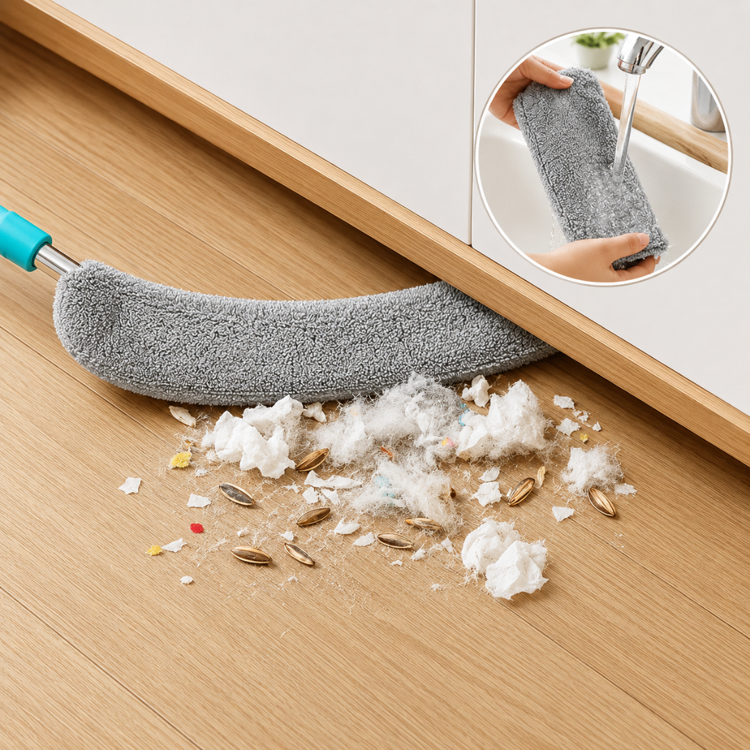 FlatReach™ | Helpoin tapa siivota huonekalujen alta – vain muutamassa sekunnissa