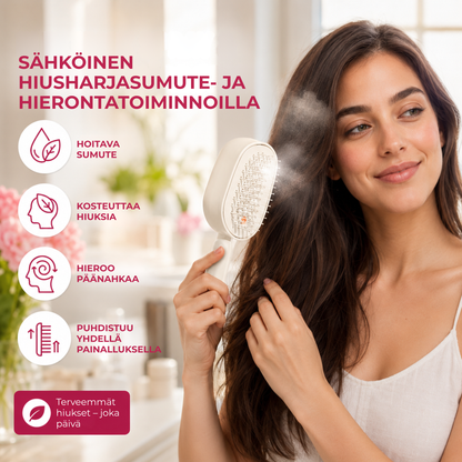 SumuHarja™ | Sähkökäyttöinen hiusharja hienojakoisella sumulla