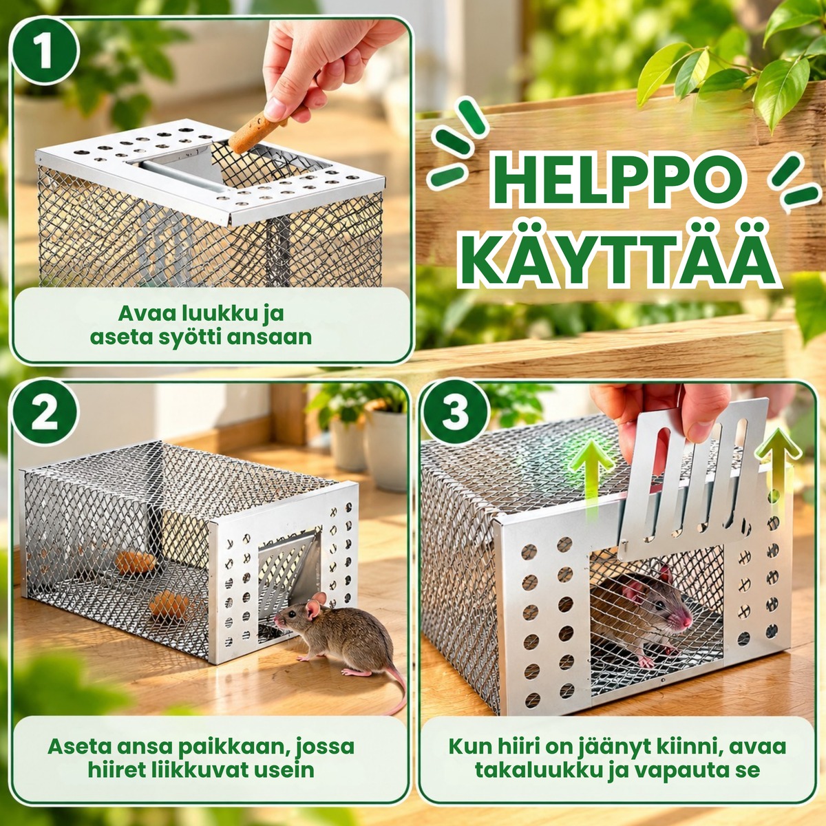 Pyydystä & Vapauta Hiirenloukku™ | Inhimillisempi tapa hoitaa hiiriongelma