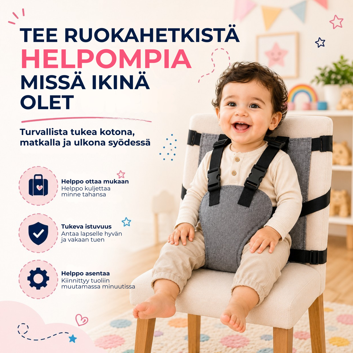 SeatGuard™ | Kannettavat turvavaljaat lastenistuimeen