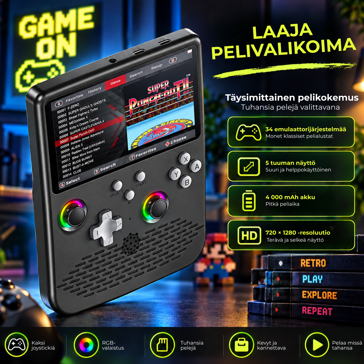 RetroPlay 5™ | Palaa suosikkipeleihisi missä vain