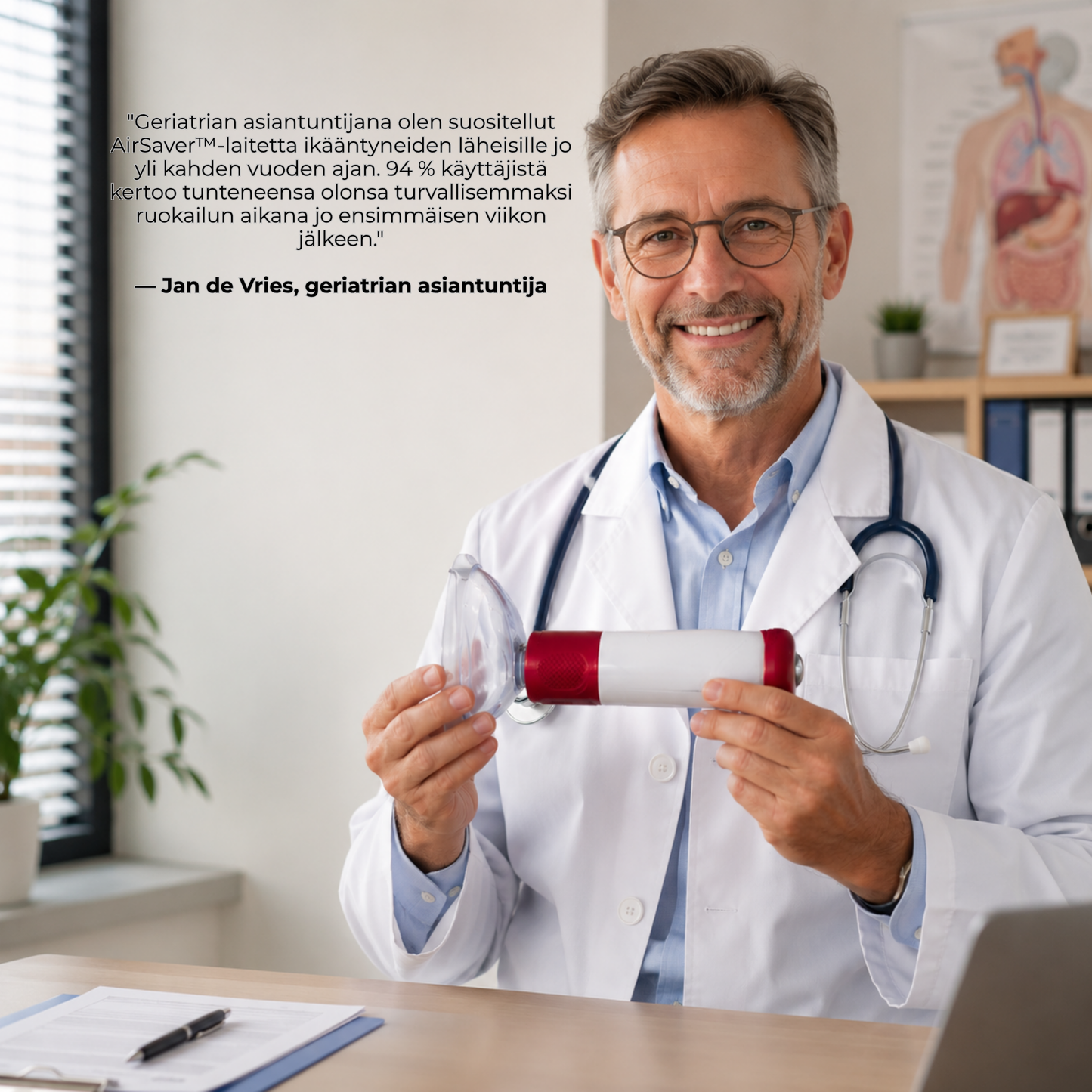 AirSaver™ Tukehtumisen estolaite | Vapauttaa hengitystiet tukoksesta vain 3 sekunnissa!