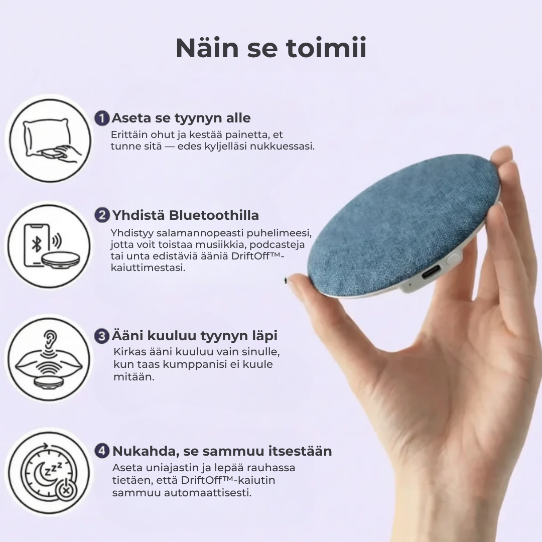 DriftOff™ | Kaiutin helpottamaan nukahtamista