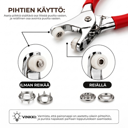 ButtonPro™ | Nappityökalu – Kiinnitä napit täydellisesti sekunneissa