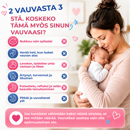 VauvaTuki™ | Mukavaa tukea ruokailun jälkeen