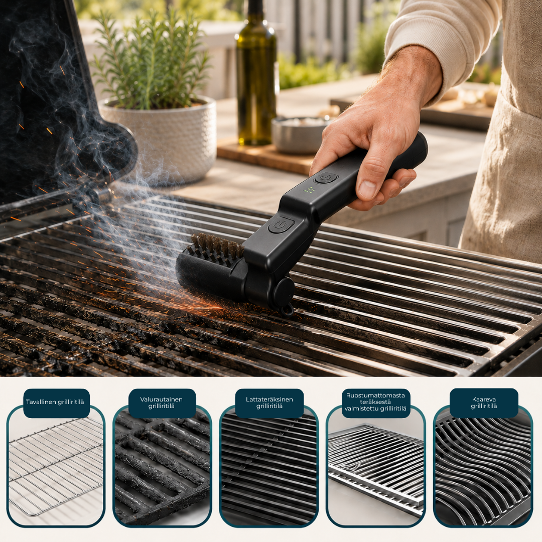 GrillForce™ | Langaton sähköinen grillinpuhdistin