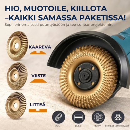 CarveDisc Pro™ | Puuntyöstölaikka kulmahiomakoneeseen