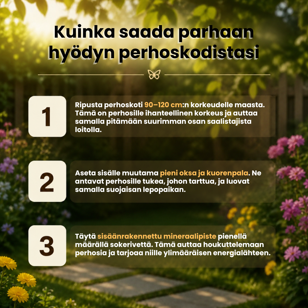 ButterflyHaven™ | Tarjoa perhosille turvallinen lepopaikka