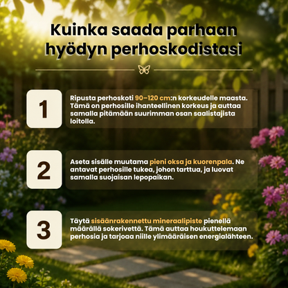 ButterflyHaven™ | Tarjoa perhosille turvallinen lepopaikka
