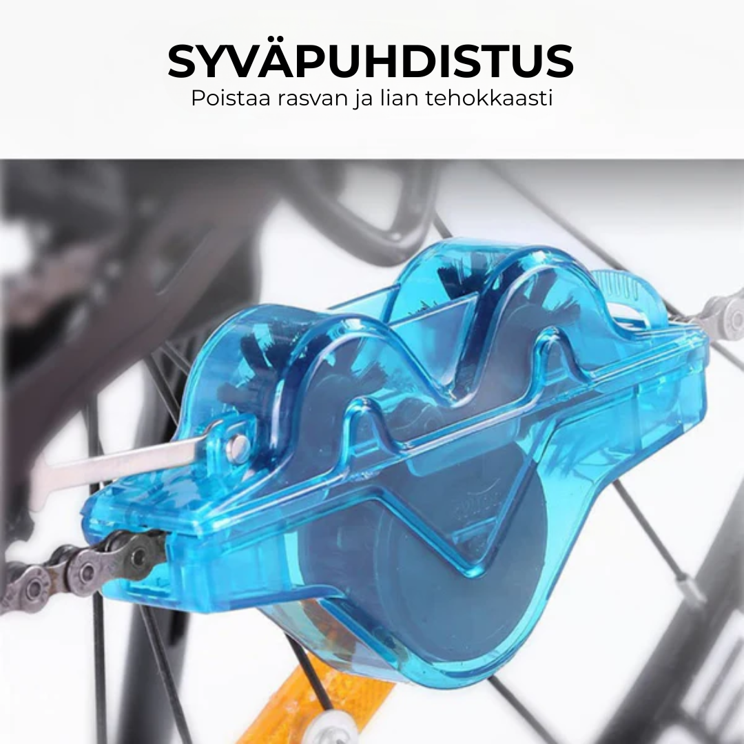 CleanRide™ | uhdas ketju minuutissa, ilman likaisia käsiä.