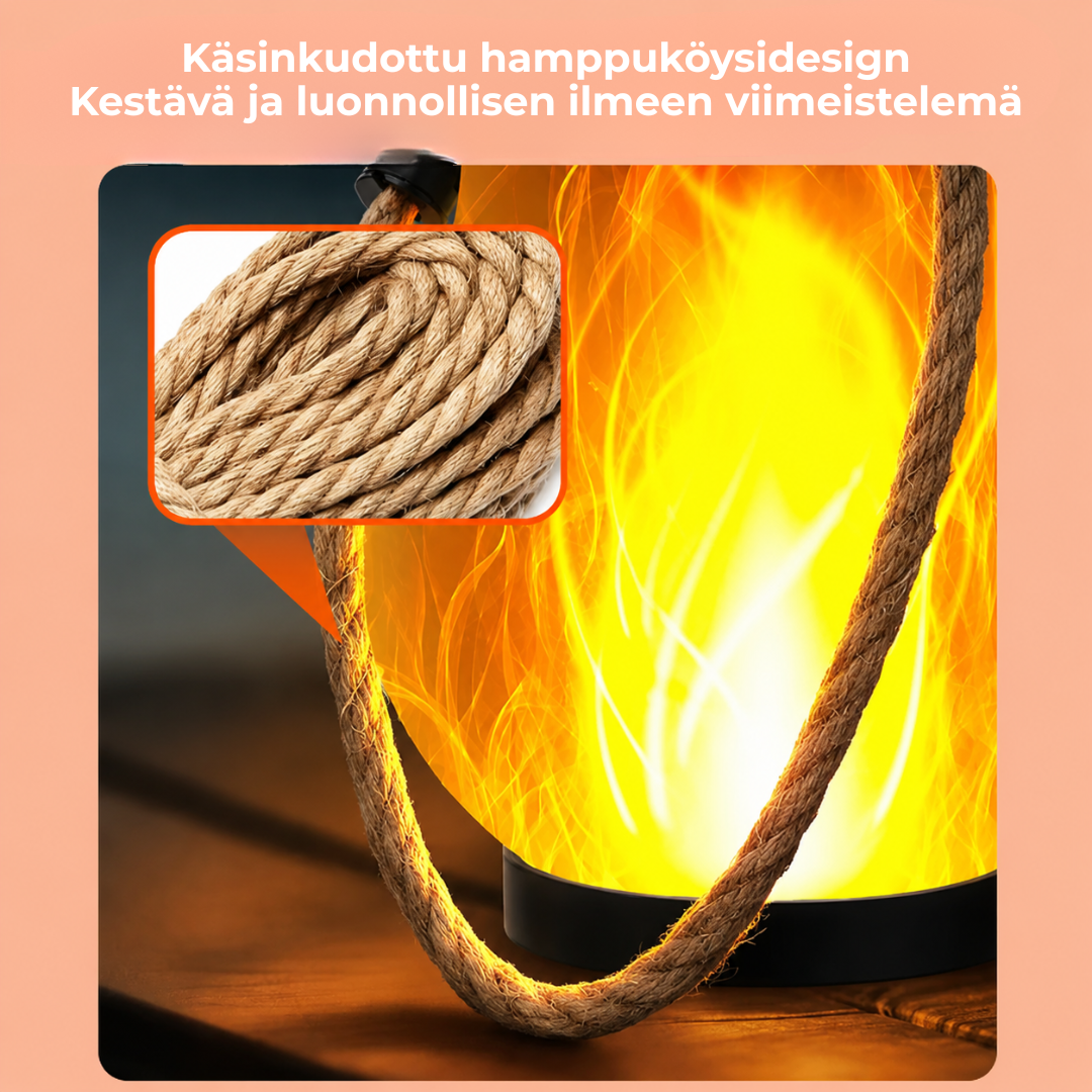 EmberGlow™ | Aurinkokäyttöinen lyhty aidolla liekkiefektillä