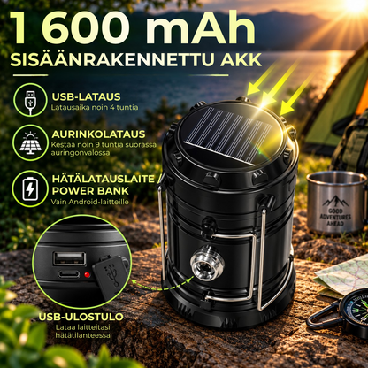 PullLight™ | Kompakti valo retkille ja sähkökatkoihin