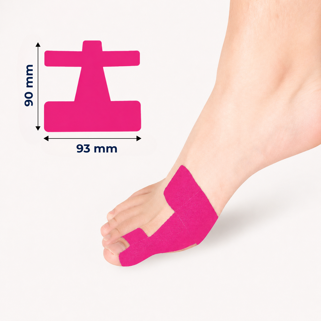 AlignTape™ | Valmiiksi leikattu elastinen kinesioteippi hallux valgus -tukeen