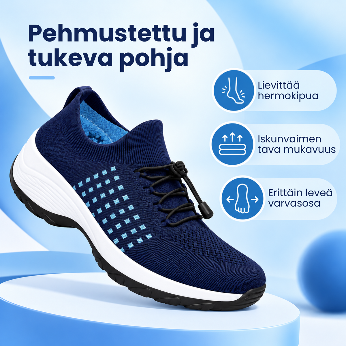 AvaraAskel™ | Pehmeä vaimennus ja mukavuutta jokaiseen askeleeseen