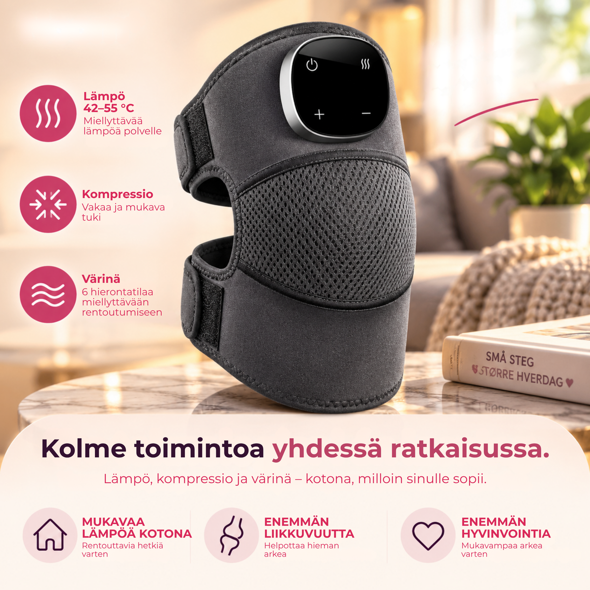 KneeComfort™ | Arjen helpotus jäykille ja väsyneille polville