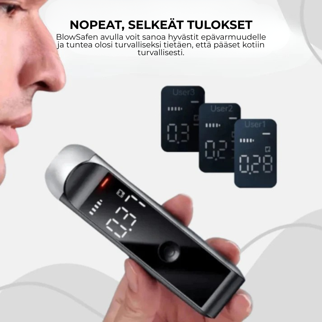 BlowSafe™ |Tiedä promillesi varmasti ennen kuin ajat