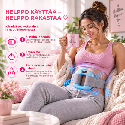 PulseBelt™ | Rentouta vatsan alue ilman ylimääräistä vaivaa