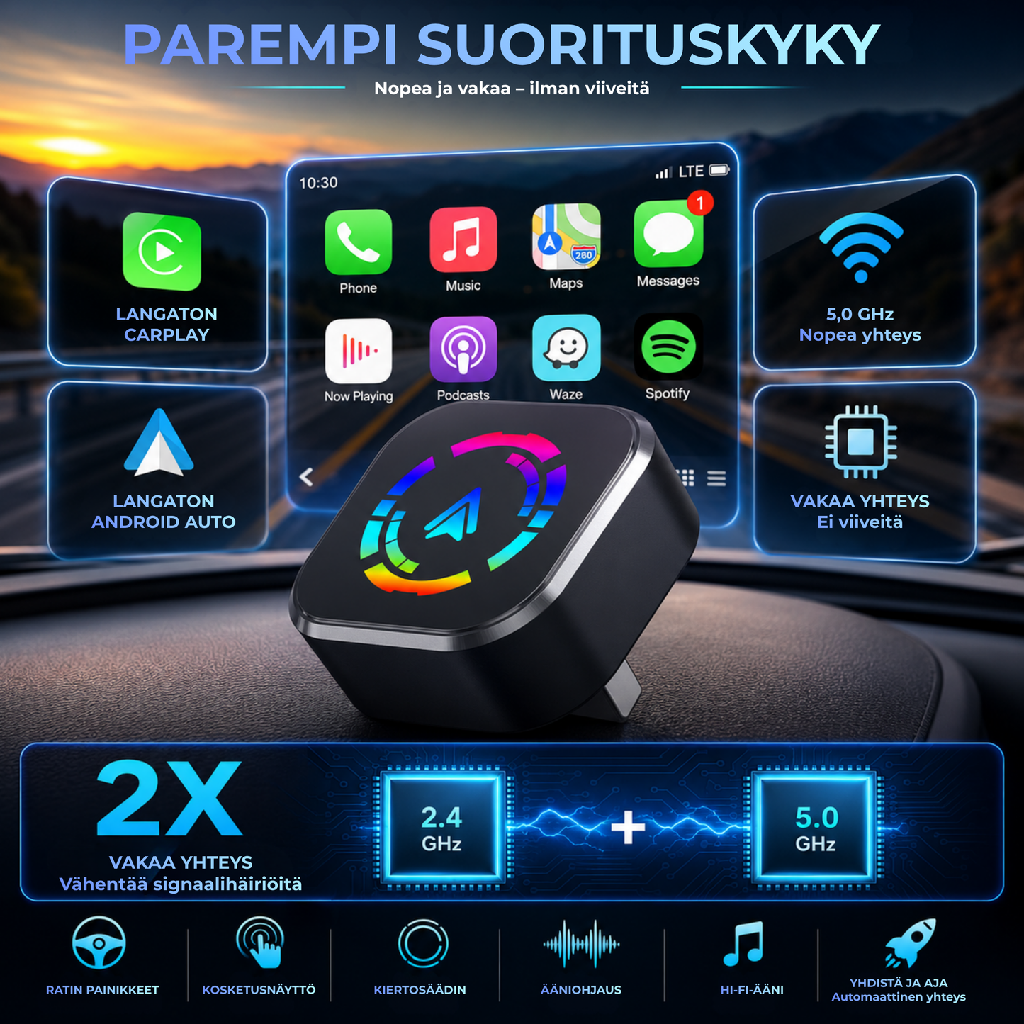 DriveLink™ | Päivitä jokainen ajomatka – pysy yhteydessä ilman johtoja