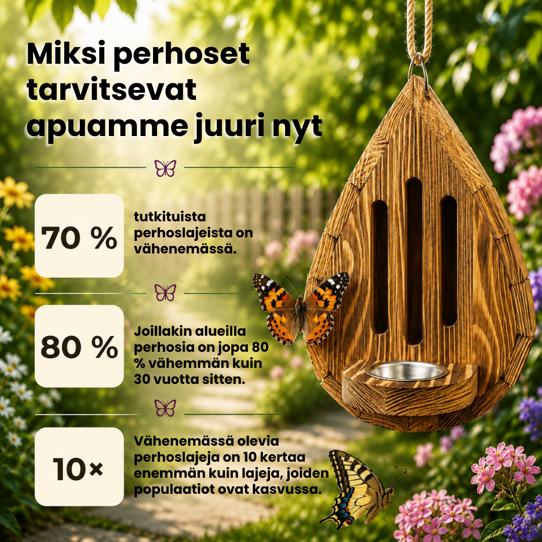 ButterflyHaven™ | Tarjoa perhosille turvallinen lepopaikka