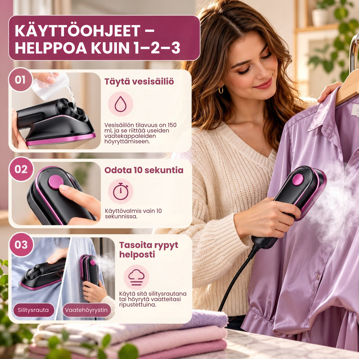 RyppyJahti | Sileät vaatteet nopeasti ilman silityslautaa
