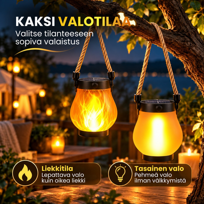 Tulenhenki | Taianomaista liekkivaloa puutarhaan – täysin ilman johtoja