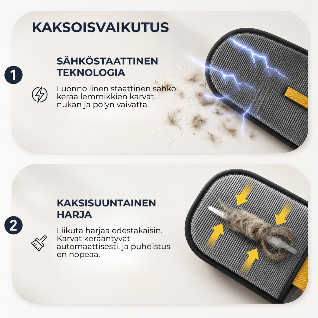 FurAway™ | Poista lemmikkien karvat nopeasti ilman rullia ja sotkua