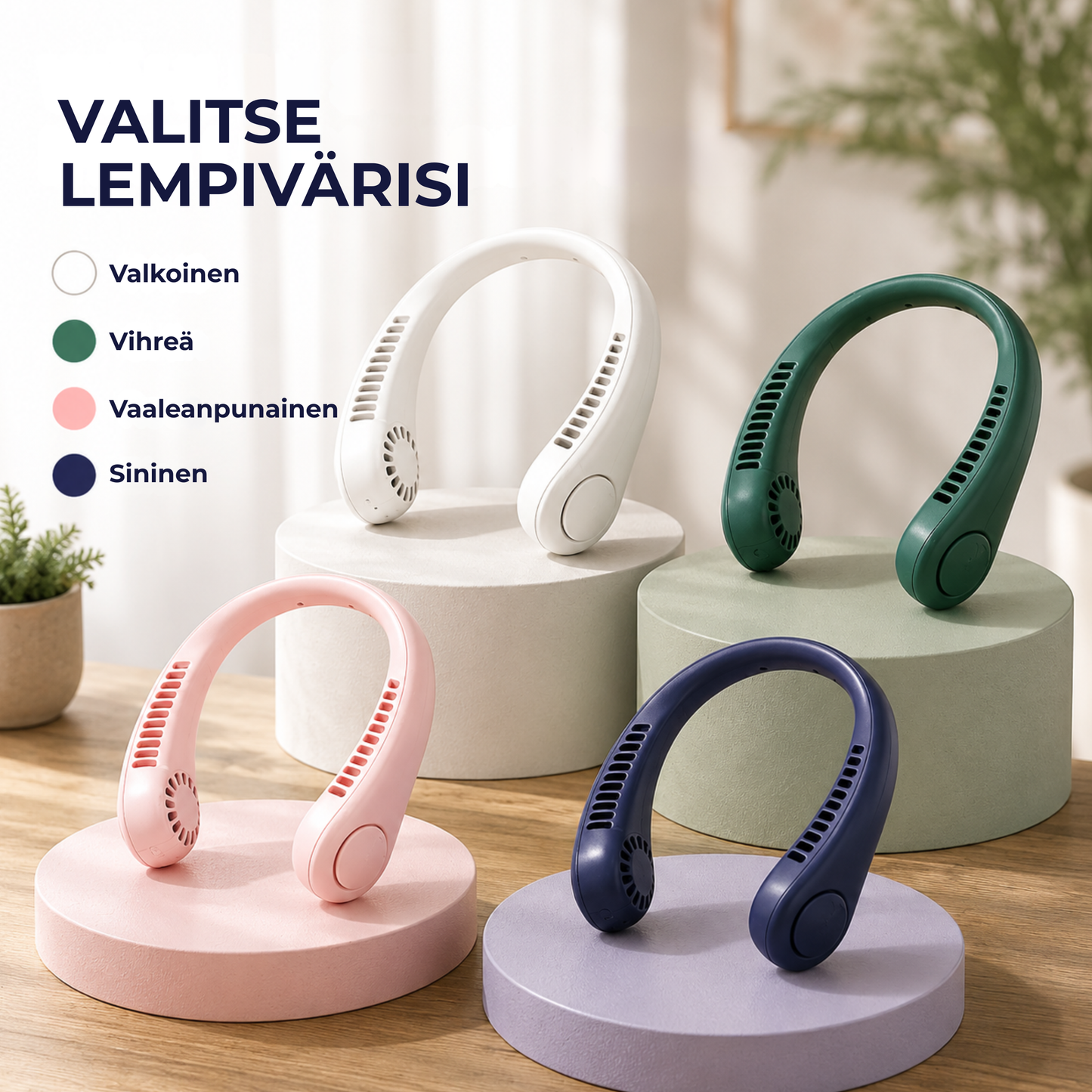 NeckBreeze™ | Kannettava ladattava niskatuuletin välittömään viilennykseen!