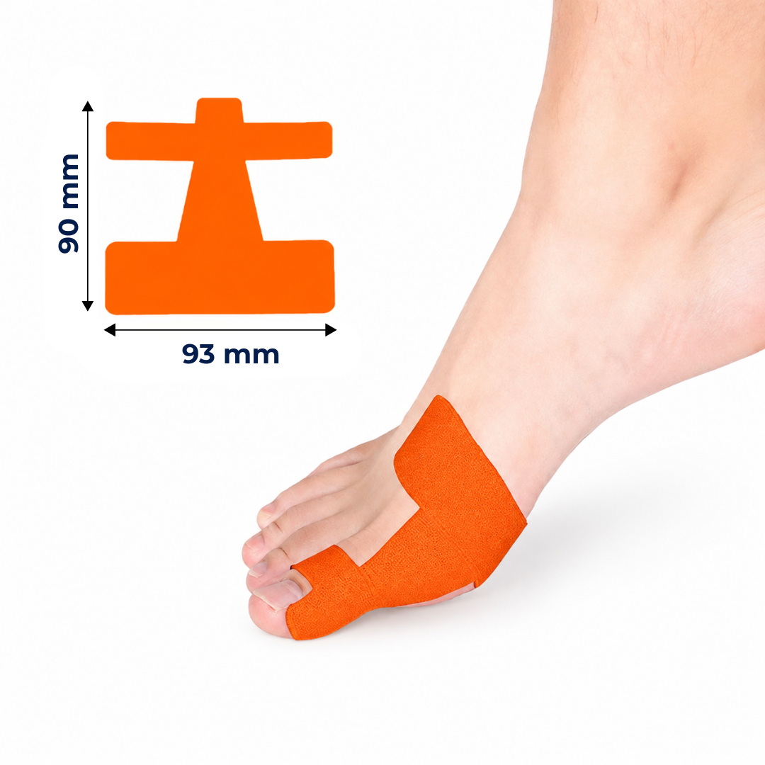 AlignTape™ | Valmiiksi leikattu elastinen kinesioteippi hallux valgus -tukeen