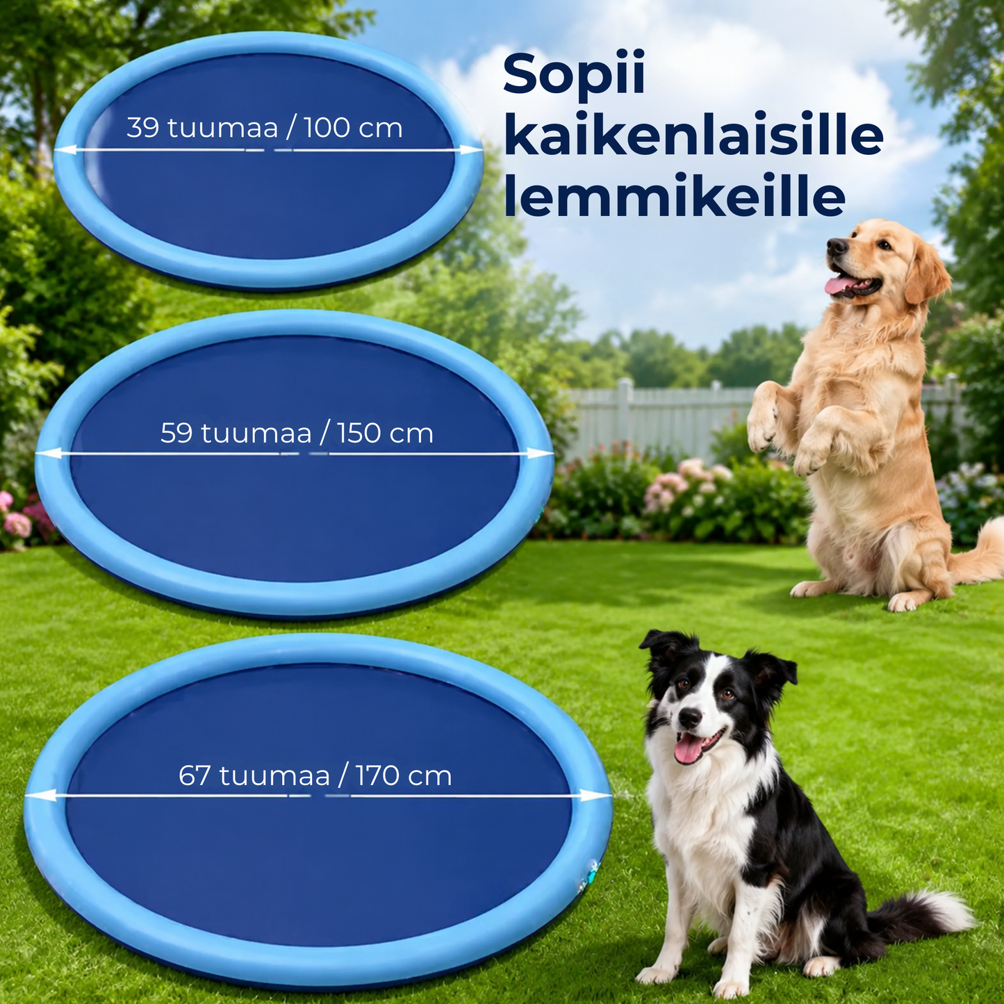 SplashPlay™ | Pidä koirasi viileänä kuumina kesäpäivinä – ilman suurta uima-allasta tai sotkua.