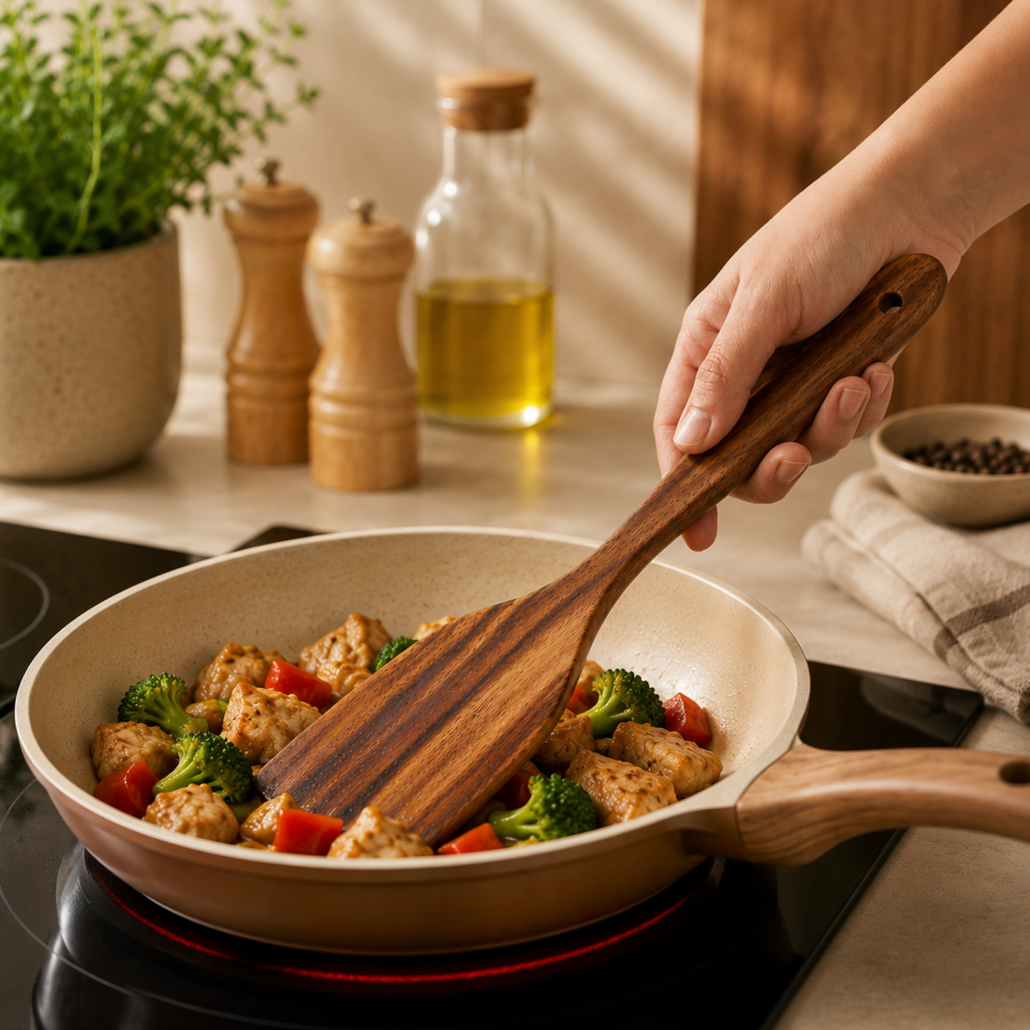 PureWood™ | Akaasiapuinen keittiövälinesetti, 5 osaa