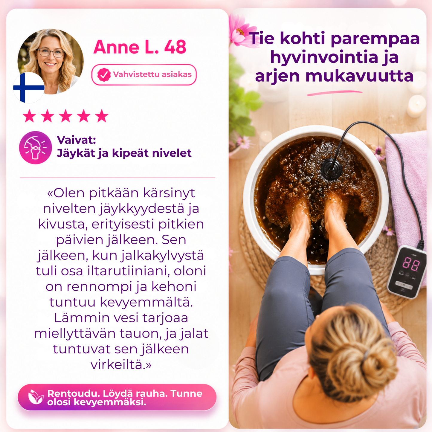 SoleSpa™ | Rentouttava jalkakylpy kotona vain 30 minuutissa