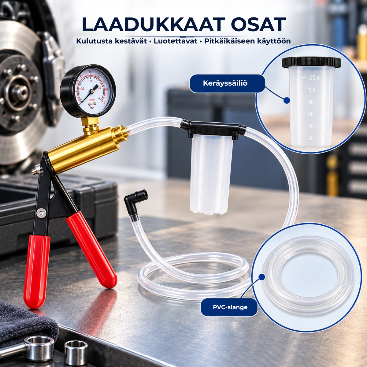 JarruIlmausSetti™ | Helpompi tapa ilmata jarrut ilman apukäsiä