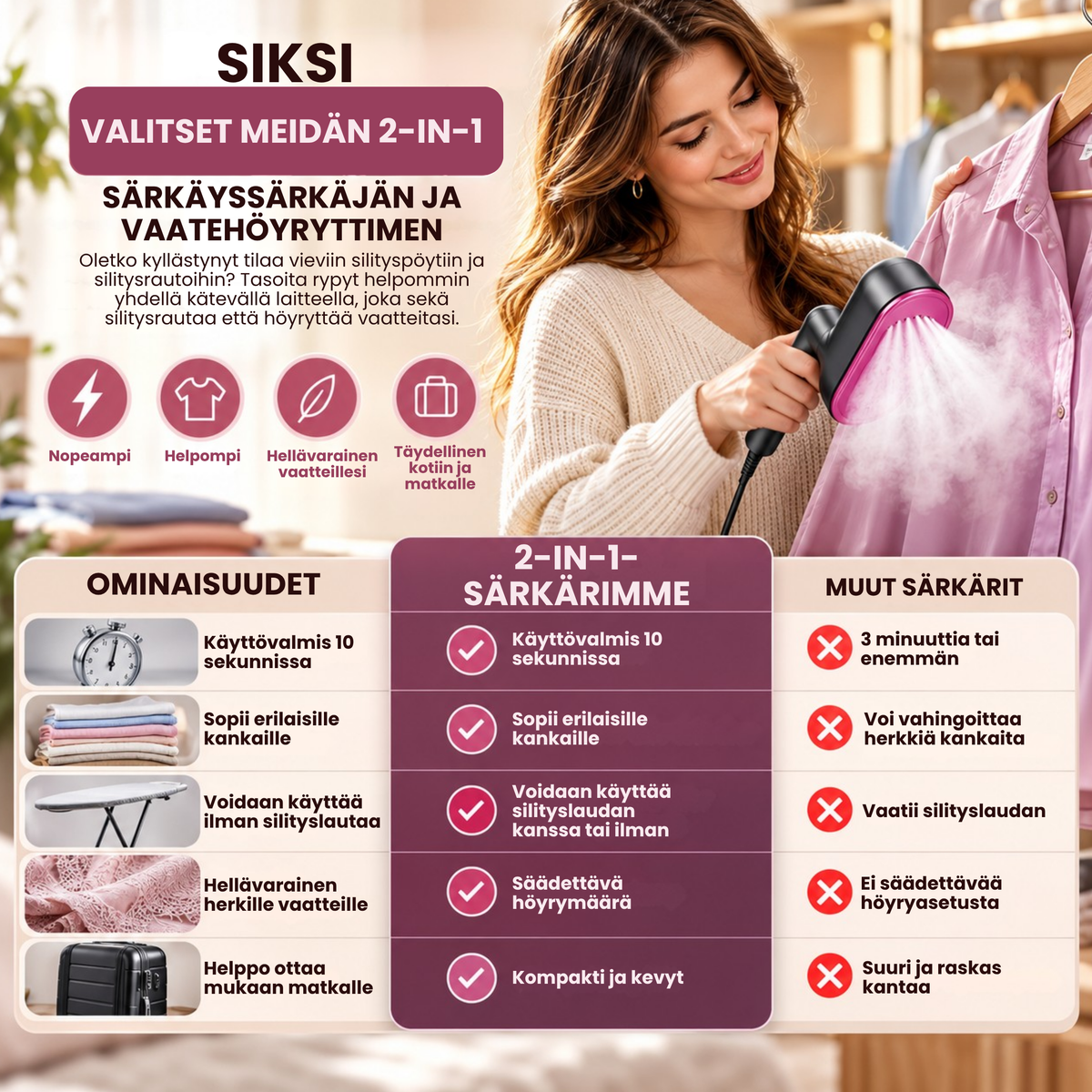 RyppyJahti | Sileät vaatteet nopeasti ilman silityslautaa
