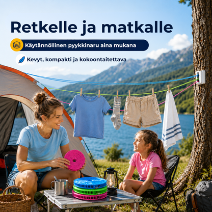 PyykkiPito™ | Tuulenpitävä ja liukumaton pyykkinaru