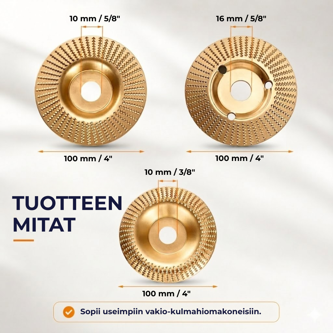 CarveDisc Pro™ | Puuntyöstölaikka kulmahiomakoneeseen