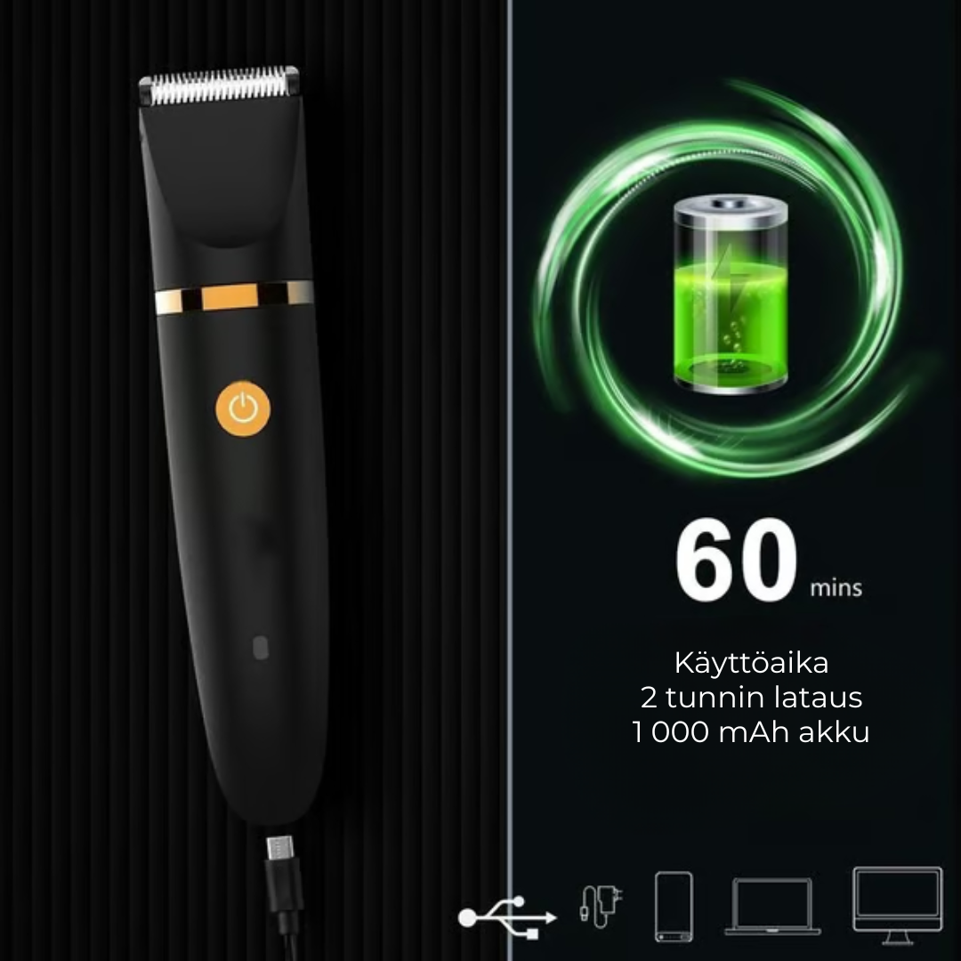 GroomMate™ | Vedenkestävä 3-in-1-trimmeri koko vartalolle