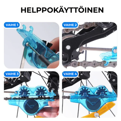CleanRide™ | uhdas ketju minuutissa, ilman likaisia käsiä.