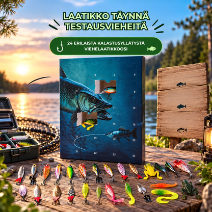 KalastusLahjakalenteri™ | Kalastuslahja, joka ei lopu ensimmäiseen avaukseen
